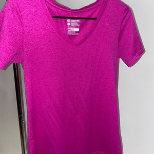 Nike pink dri fit short sleeve
